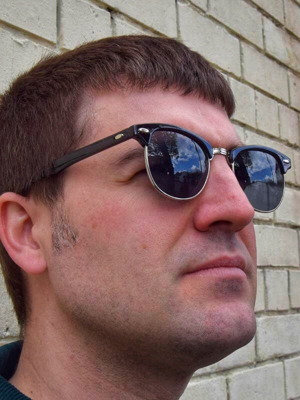 Revive Black Clubmaster Sunglasses