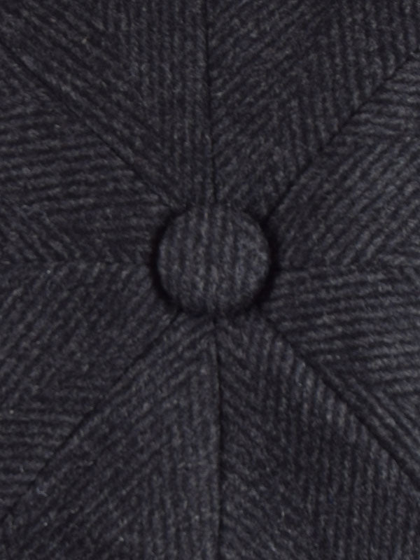 Peaky Blinders Black Pinstripe Wool Newsboy Cap