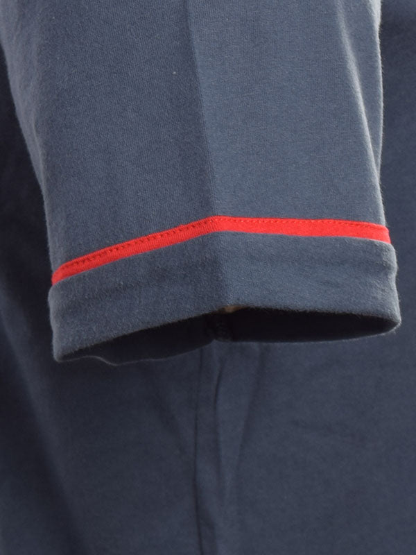 Merc Navy Contrast Tipped Polo