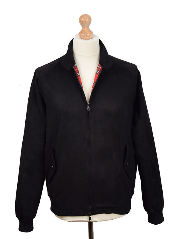 Phix Clothing Black Suedette Stretford Harrington Jacket