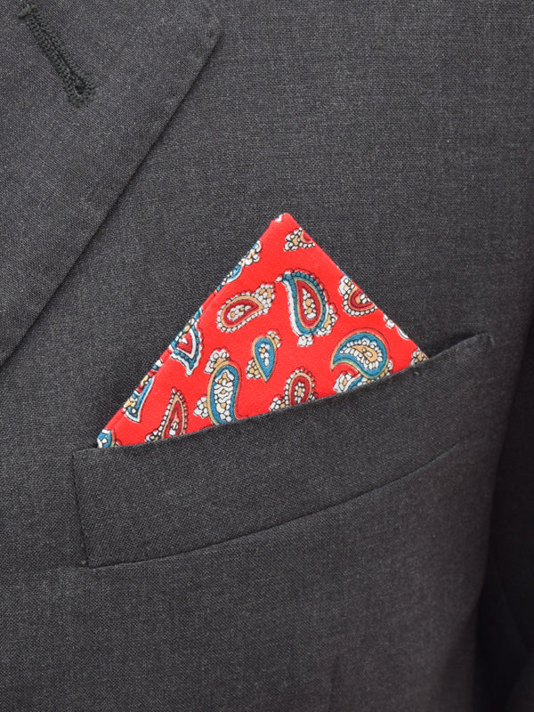 The Dapper Cravat Red Paisley Cravat & Handkerchief