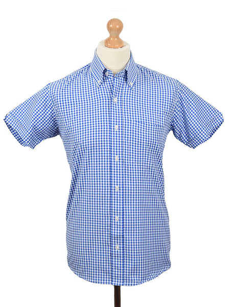 Relco Blue Gingham Shirt—Lammy Man Ska, Mod and Scooter Clothing