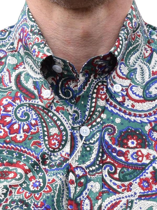 Relco Green & Red Paisley Shirt