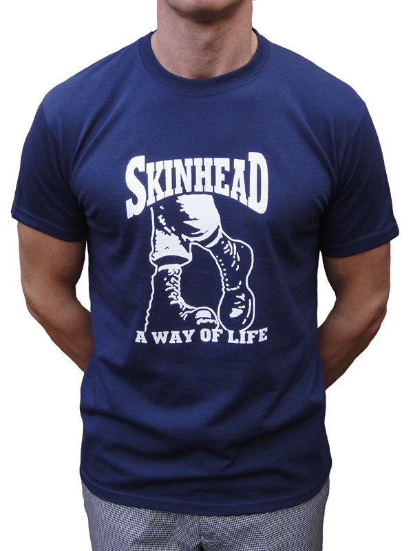 Skinhead Way Of Life Navy T Shirt